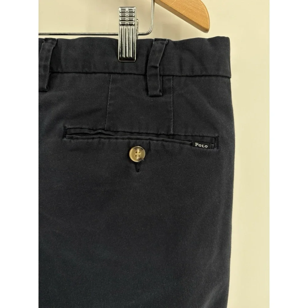 Polo Ralph Lauren Pants Mens 38x30 Blue Stretch Straight‎ Chino Casual